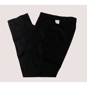 Red Kap Pants Mens 38 Black Slacks Flat Front Unhemmed Casual Streetwear